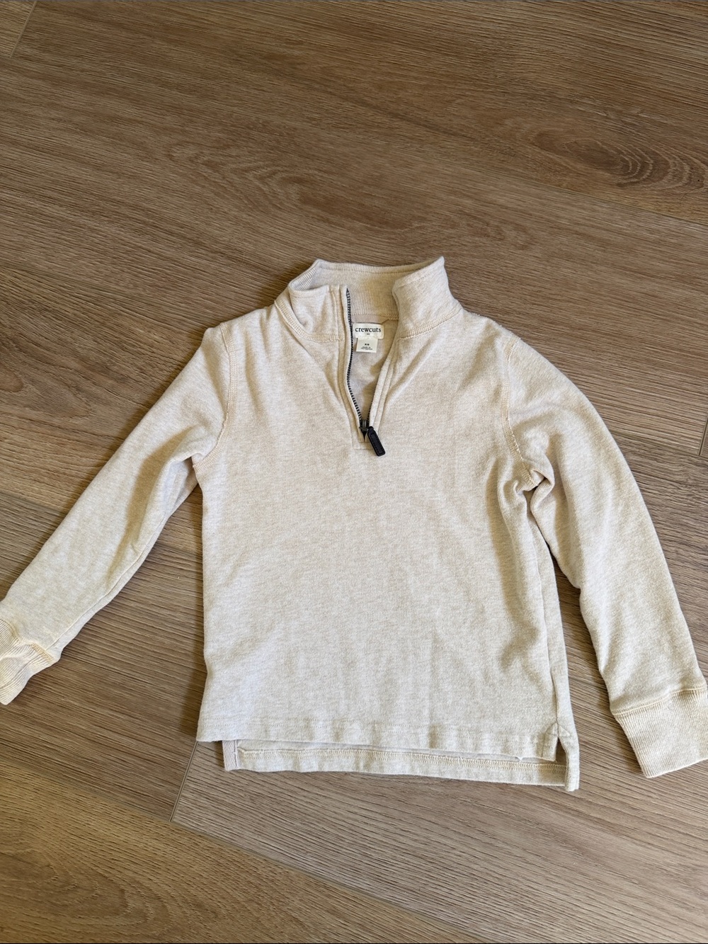 Boys Crewcuts size XSCream Quarter-Zip Turtleneck Sweater